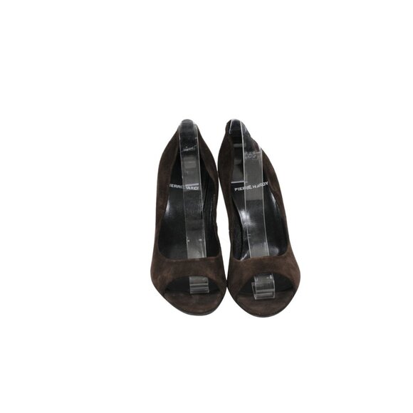 Pierre Hardy Women Open Toe Pumps Size US9.5 EU39.5 Brown Suede 100mm Heels - Picture 2 of 10